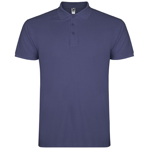 Polo pour homme coton 200gr personnalisé Star ROLY Blue Denim
